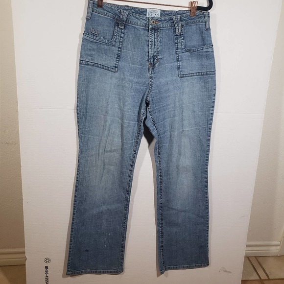 Carolina Blues Straight Wide Leg Jeans Sz 14 Stretch Relaxed - Picture 1 of 8